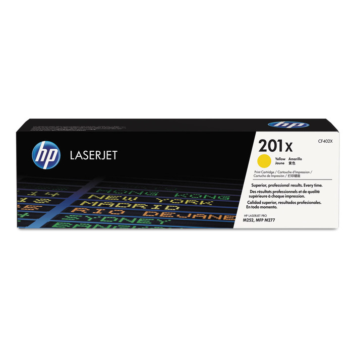 Toner HP CF402X 201X Amarelo Original p/ M252 M277