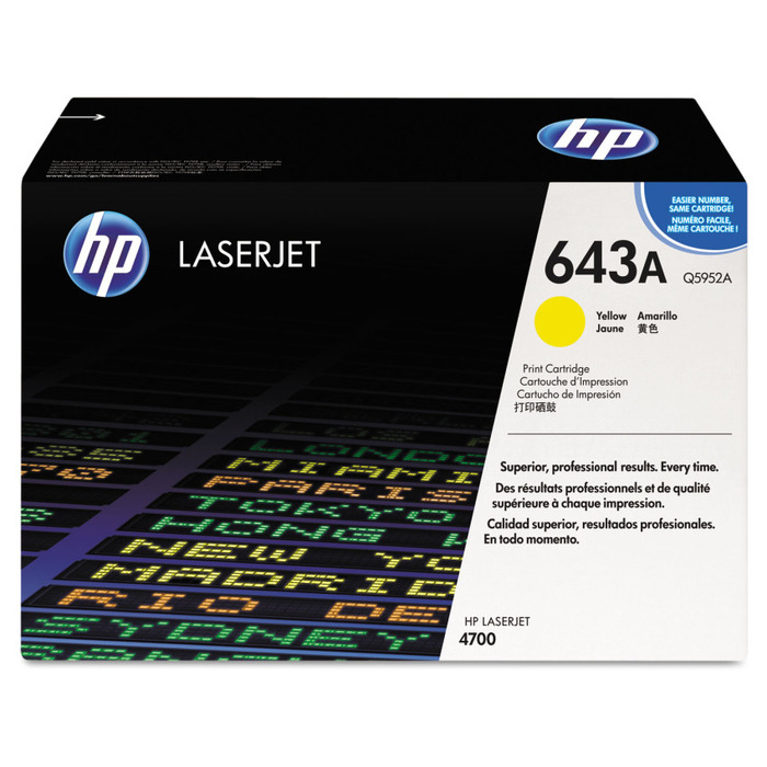 Toner HP Q5952A Original 643A | Amarelo p/ 4700